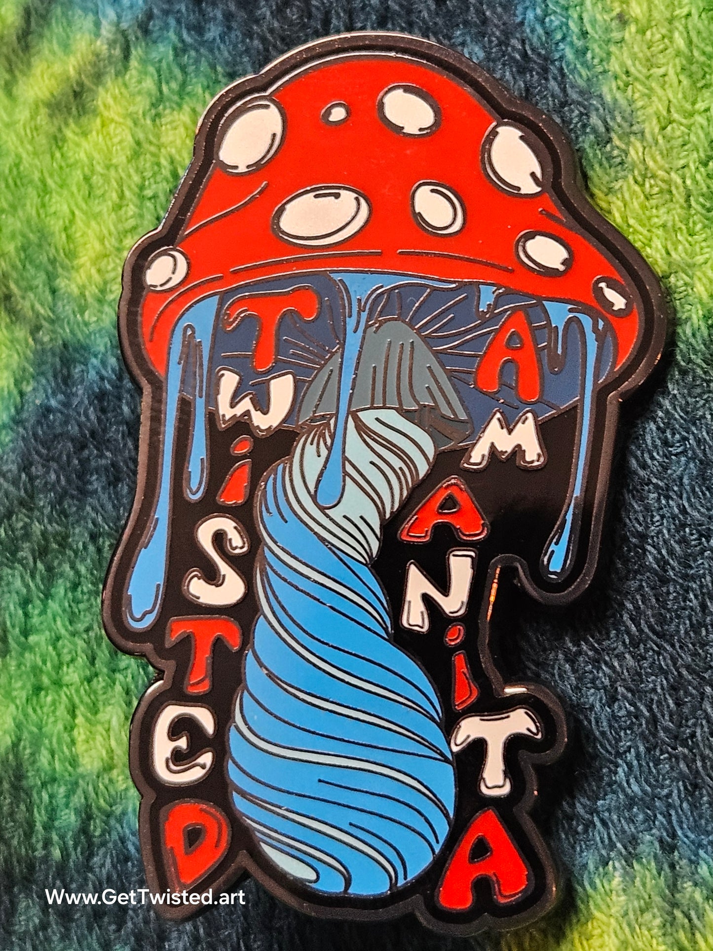 Twisted Amanita Hat Pin